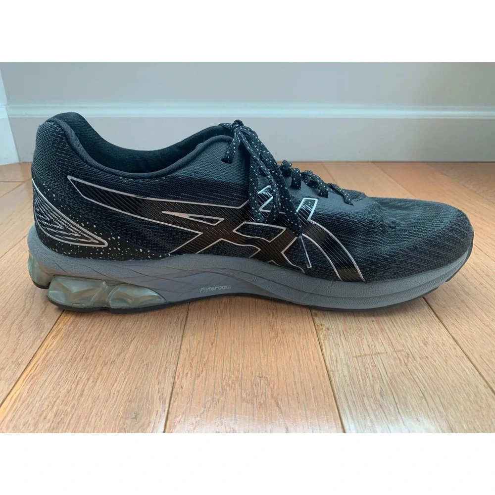 ASICS Gel Running Shoes Mens Size 11‎ Gray Black Athletic FlyteFoam 1201A631
